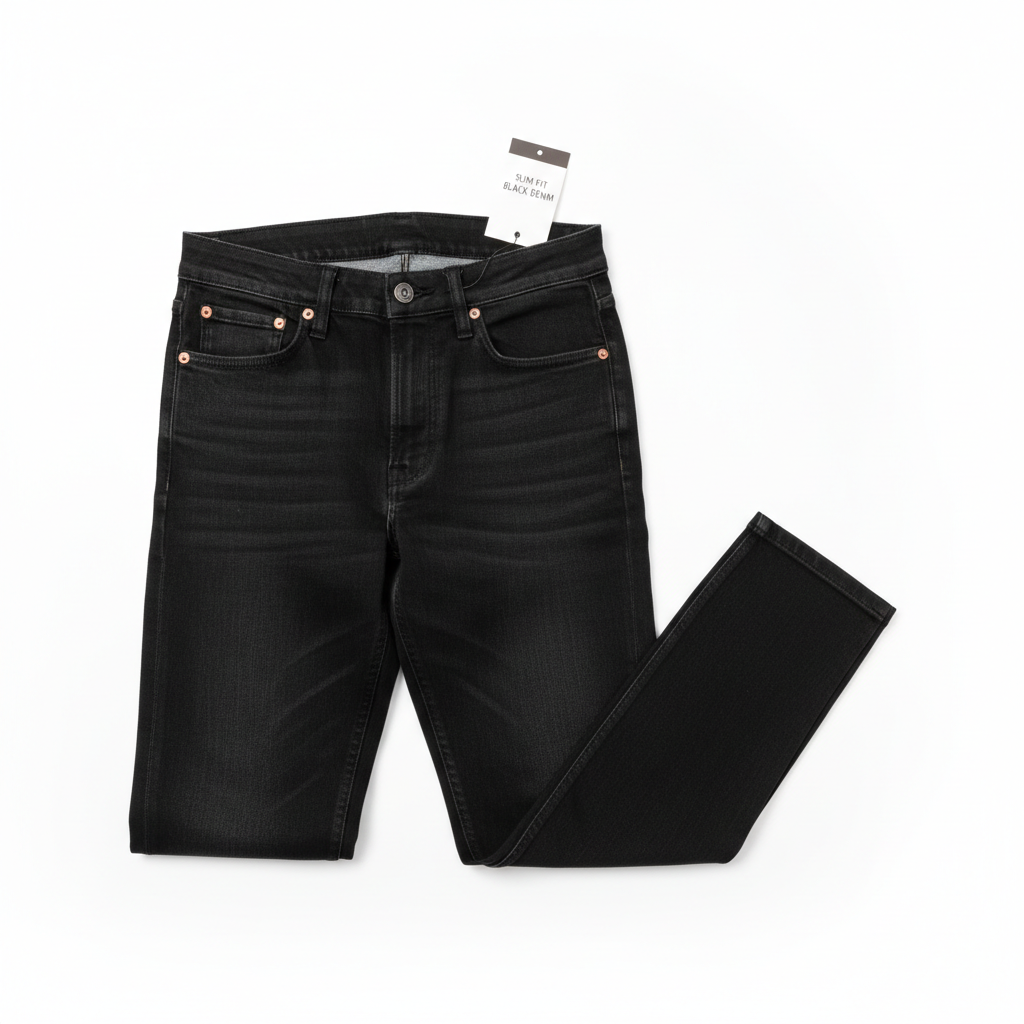 Slim Fit Siyah Kot Pantolon