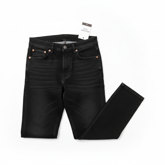 Slim Fit Siyah Kot Pantolon